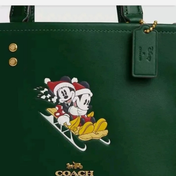NWT COACH Disney X Coach Dempsey Tote 22 With Sled Motif - Picture 2 of 6